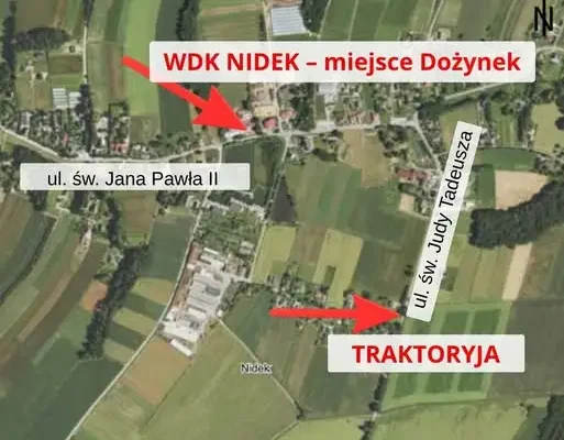 Traktoryja 2026 w Nidku – prosta mapa dojazdu dla uczestników