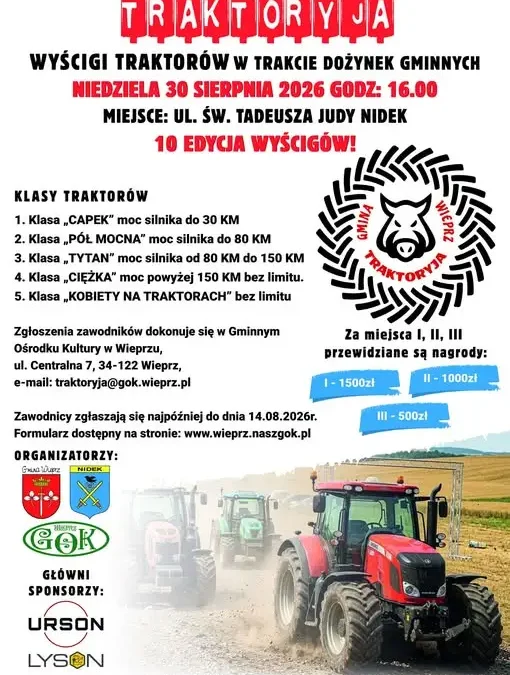 Jubileuszowa Traktoryja już za miesiąc – oficjalny plakat 10. edycji