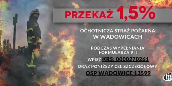 Kolizja dwóch aut na DK52 w Wadowicach. Interweniowali strażacy z OSP