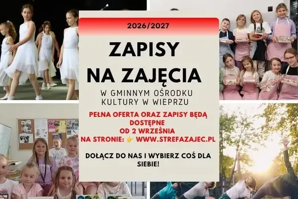 Rusza rekrutacja na zajęcia w GOK Wieprz – co przygotowano na nowy sezon?