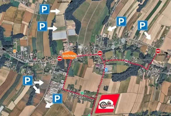 Uwaga kierowcy! Zmiana organizacji ruchu w Nidku na czas dożynek i wyścigów traktorów