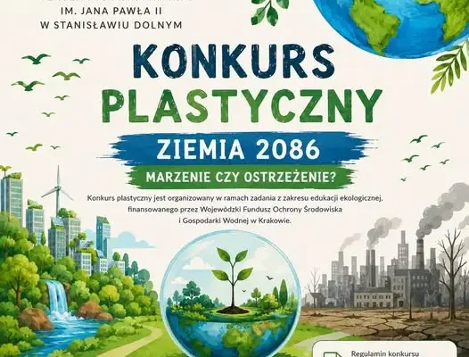 Konkurs plastyczny „Ziemia 2086” – zaproszenie dla uczniów z Kalwarii Zebrzydowskiej