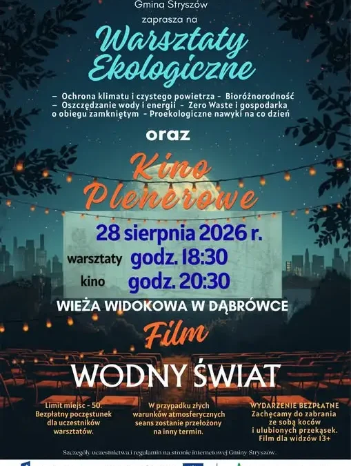 Ostatnie Kino Plenerowe w Dąbrówce – ekologiczne warsztaty i film pod gwiazdami