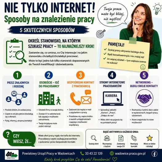 Jak skutecznie szukać pracy? Porady doradców zawodowych z Wadowic