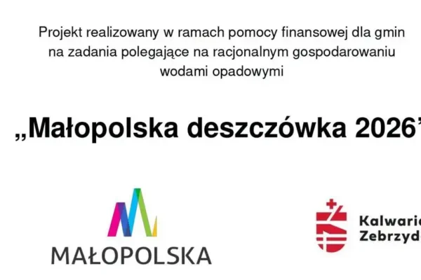 Rusza nabór wniosków o zbiorniki na deszczówkę w Kalwarii Zebrzydowskiej