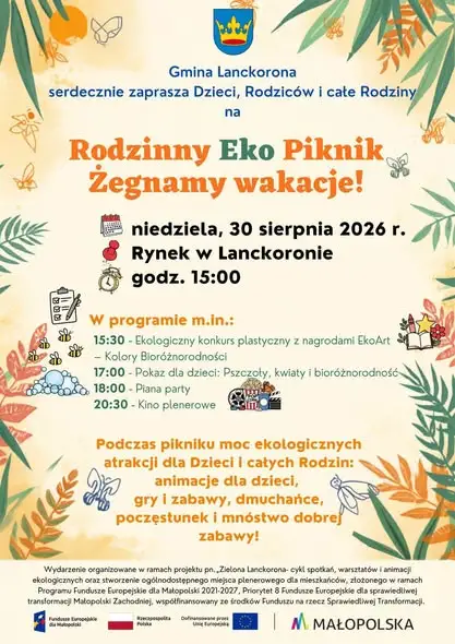 Rodzinny Eko Piknik w Lanckoronie pożegna wakacje