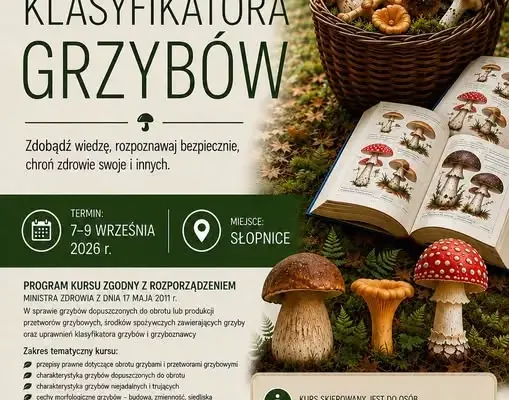 Kurs na klasyfikatora grzybów w Limanowej – zapisy trwają