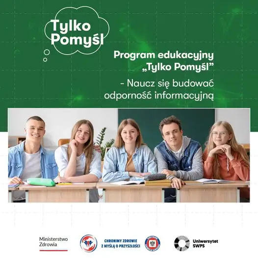 Rusza program „Tylko Pomyśl” – nauka krytycznego myślenia w szkołach ponadpodstawowych