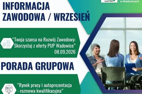 Bezpłatne spotkania grupowe w PUP Wadowice – wrzesień 2026