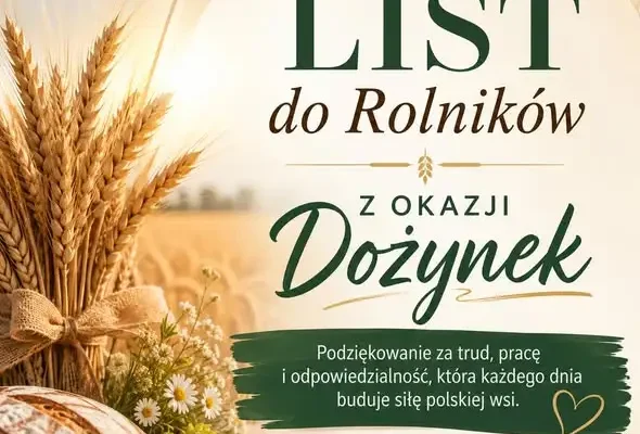 Dożynki 2026: Ministerstwo Rolnictwa dziękuje rolnikom z gminy Brzeźnica