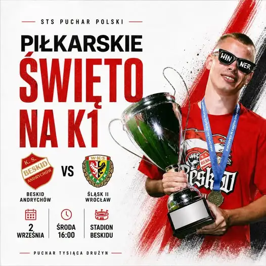 Pucharowy hit w Andrychowie: Beskid kontra Śląsk II Wrocław już jutro