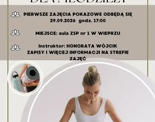 Nowa grupa jogi dla młodzieży w GOK Wieprz – pierwsze zajęcia pokazowe