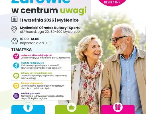 Bezpłatne spotkanie o zdrowiu w Myślenicach – 11 września
