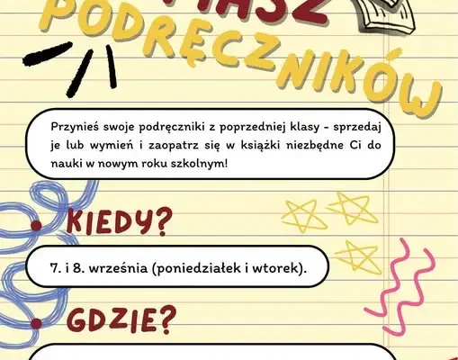 Kiermasz podręczników w liceum w Andrychowie – jak wymienić książki?