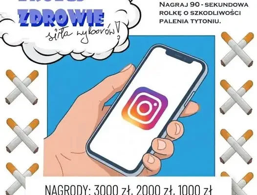 Konkurs dla uczniów z Andrychowa: nagraj rolkę o szkodliwości palenia i wygraj nawet 3000 zł