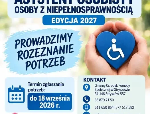 Gmina Stryszów chce pozyskać środki na asystentów osób z niepełnosprawnościami