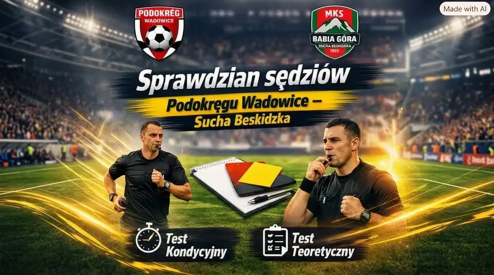 Sędziowie z Podokręgu Wadowice – Sucha Beskidzka przeszli testy kondycyjne i teoretyczne