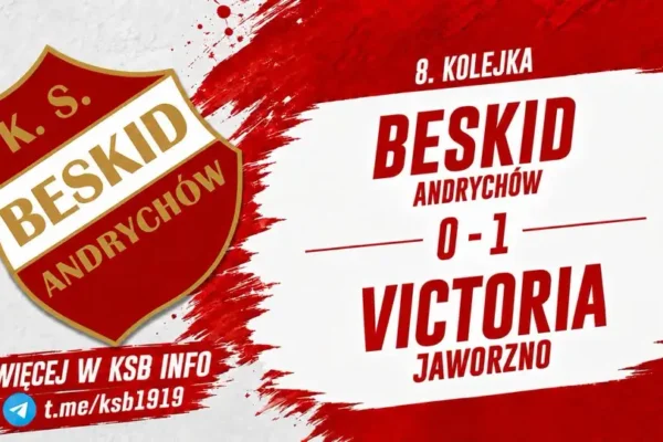 Beskid Andrychów przegrywa z Victorią Jaworzno 0:1. Przed drużyną półfinał Pucharu Polski