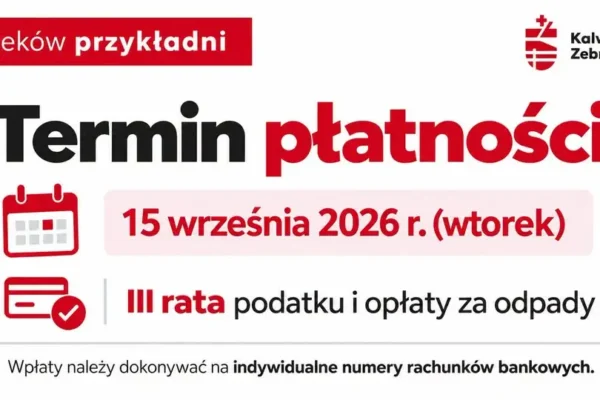 15 września mija termin III raty podatku i opłaty za odpady – przypomina gmina