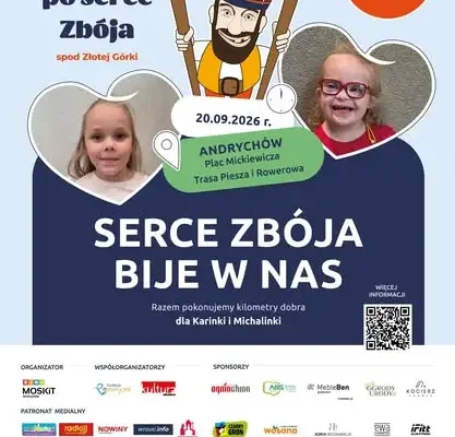 XIV Bieg po Serce Zbója spod Złotej Górki w Andrychowie – pomagamy Michalince i Karince