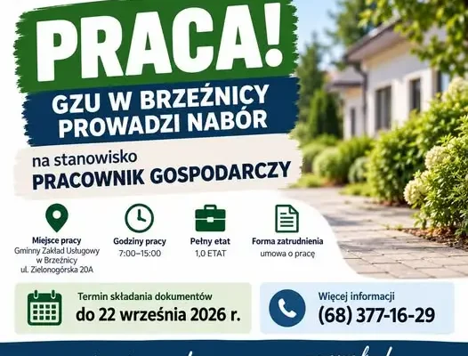 Gminny Zakład Usługowy w Brzeźnicy szuka pracownika gospodarczego