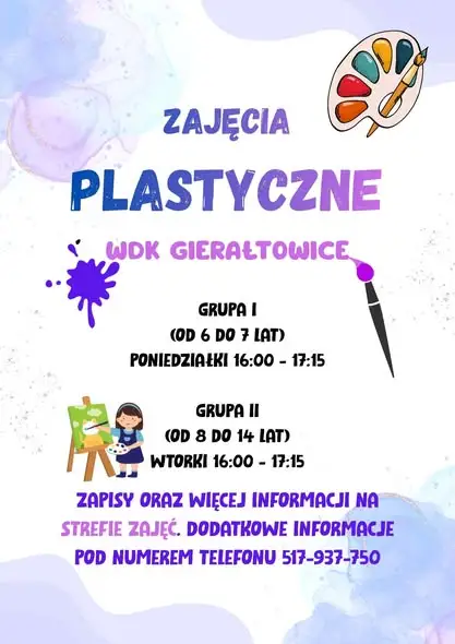Nowy sezon zajęć w Wiejskim Domu Kultury w Gierałtowicach – sprawdź ofertę