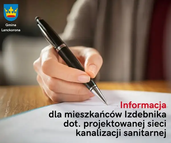 Izdebnik: projektant kanalizacji sanitarnej zbiera zgody od właścicieli działek