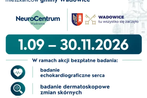 Bezpłatne badania profilaktyczne dla mieszkańców gminy Wadowice – rusza akcja „Zdrowe Wadowice”