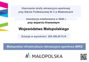 Wadowice: nowa strefa rekreacyjno-sportowa przy Szkole Podstawowej nr 4