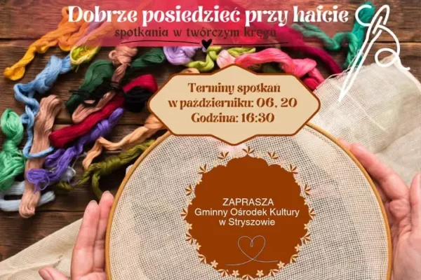 Warsztaty haftu dla dorosłych w Stryszowie – ruszają już w październiku