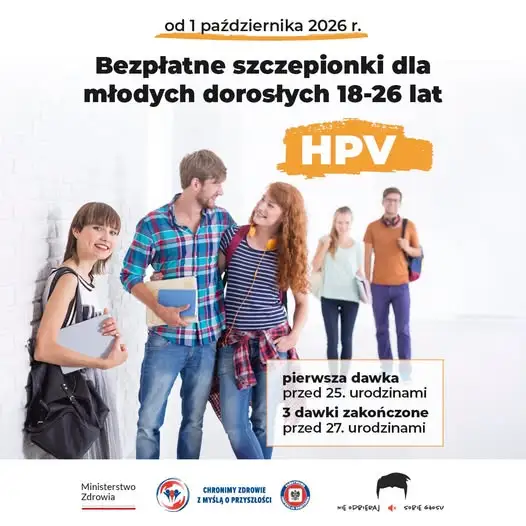 Bezpłatne szczepienia przeciw HPV także dla osób 19-26 lat. Program potrwa do maja 2027