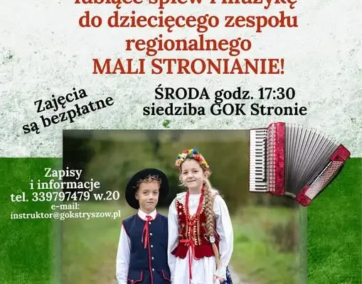 Mali Stronianie zapraszają dzieci na bezpłatne zajęcia śpiewu i muzyki