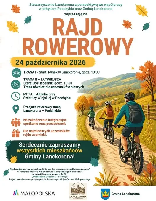 Rajd Rowerowy i Pieszy w Gminie Lanckorona – 24 października 2026