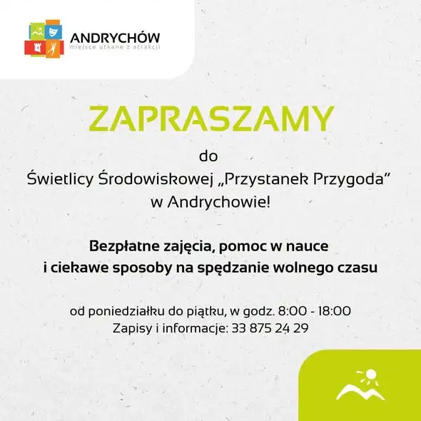 Świetlica „Przystanek Przygoda” w Andrychowie zaprasza dzieci na bezpłatne zajęcia