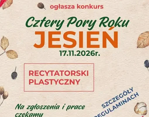 GOK Stryszów zaprasza dzieci do jesiennych konkursów – recytacja i plastyka