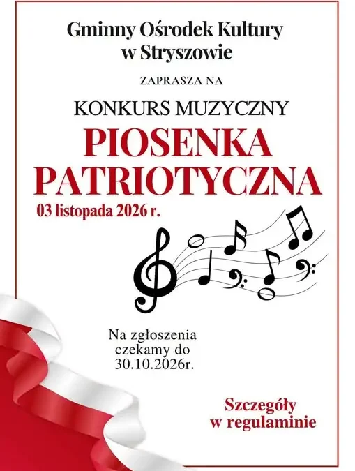 Konkurs „Piosenka Patriotyczna” w Gminie Stryszów – zgłoszenia do 30 października