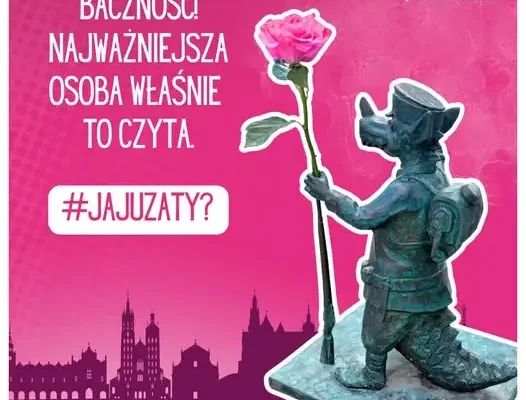 Różowe smoki na Smoczym Szlaku w Krakowie przypominają o profilaktyce