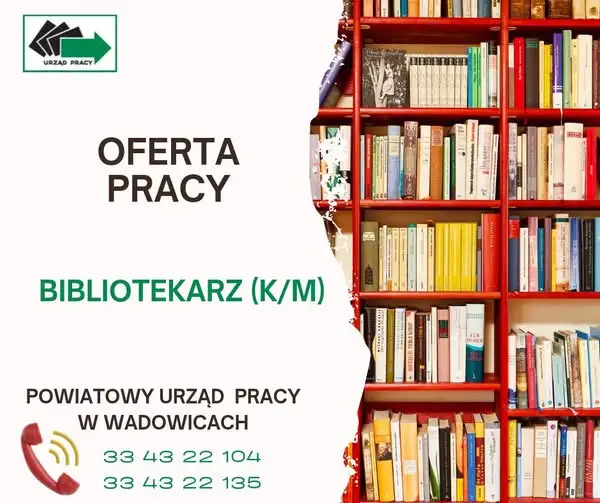 Wadowicka Biblioteka Publiczna szuka bibliotekarza – oferta pracy