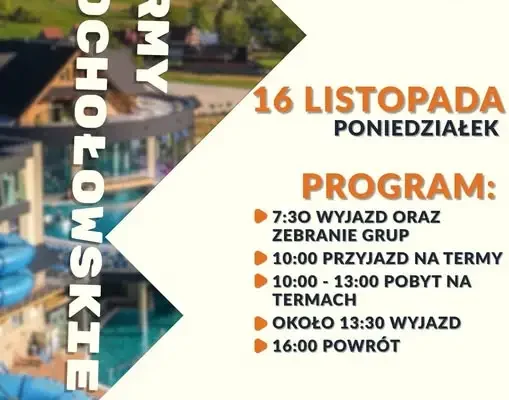 Klub Seniora z Wieprza zaprasza na wyjazd do Term Chochołowskich