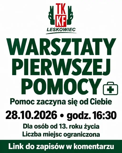 Wadowice: bezpłatne warsztaty pierwszej pomocy już 28 października