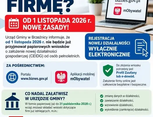 Od listopada 2026 nowe firmy zarejestrujemy tylko online – zmiany w CEIDG