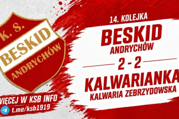 Remis w meczu Skid Andrychów – Kalwarianka. Beskid gonił z 0-2