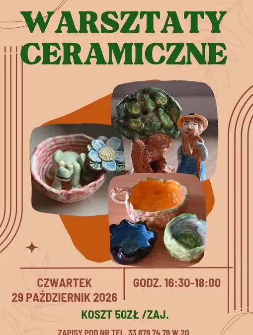 Warsztaty ceramiczne w GOK Stronie – zapisy na 29 października