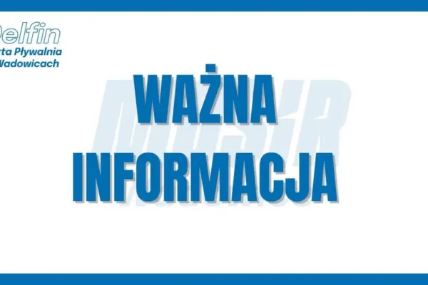 Basen Delfin w Wadowicach nieczynny 1 listopada, ale otwarty 11 listopada