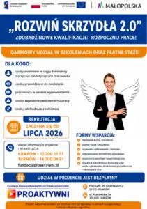 „Rozwiń SKRZYDŁA 2.0!” – bezpłatna pomoc w karierze dla mieszkańców Małopolski