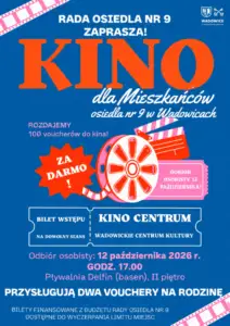 Darmowe vouchery do kina dla mieszkańców osiedla nr 9 w Wadowicach